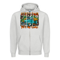 Dove Grey country roads take me home old western truck Zipper Hoodie - Jasminsmagicworld