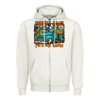 Oatmeal Heather country roads take me home old western truck Zipper Hoodie - Jasminsmagicworld