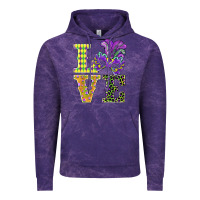 Cloud Purple mardi gras love mask Vintage Hoodie - BarkalooDesign