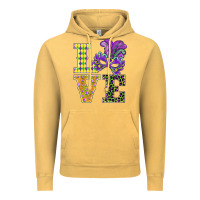 Mardi Gras Love Mask Vintage Hoodie | Teevron