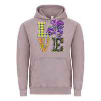 Vintage Zinc mardi gras love mask Vintage Hoodie - BarkalooDesign