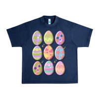 Navy vintage easter eggs Urban Heavy Tee - MaliasSmallBusiness