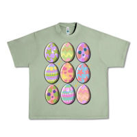 Oil Green vintage easter eggs Urban Heavy Tee - MaliasSmallBusiness