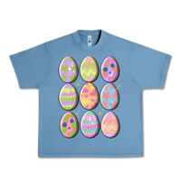 Pebble Blue vintage easter eggs Urban Heavy Tee - MaliasSmallBusiness