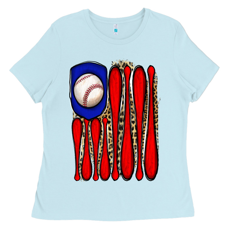 Leopard Baseball Flag Ladies Tee by JahusDesignShop | Teevron