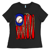 Black leopard baseball flag Ladies Tee - JahusDesignShop