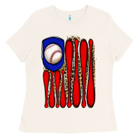 Bone leopard baseball flag Ladies Tee - JahusDesignShop