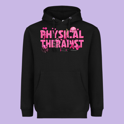 Breast Cancer Physical Therapist Heavyweight Hoodie Designed By Texasbilliewilder