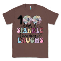 Chestnut 100 days of sparkle learning and laugh faux sequin Classic Tee - MaliasSmallBusiness
