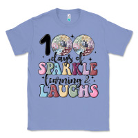 Colony Blue 100 days of sparkle learning and laugh faux sequin Classic Tee - MaliasSmallBusiness