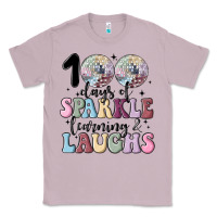 Lilac 100 days of sparkle learning and laugh faux sequin Classic Tee - MaliasSmallBusiness