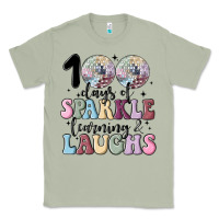 Matcha 100 days of sparkle learning and laugh faux sequin Classic Tee - MaliasSmallBusiness