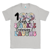 Moon Dust 100 days of sparkle learning and laugh faux sequin Classic Tee - MaliasSmallBusiness
