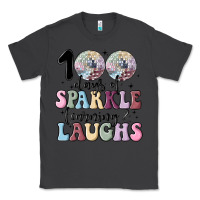 Smoke 100 days of sparkle learning and laugh faux sequin Classic Tee - MaliasSmallBusiness