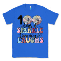 True Royal 100 days of sparkle learning and laugh faux sequin Classic Tee - MaliasSmallBusiness