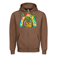Chestnut pineapple rainbow Zipper Hoodie - BarkalooDesign
