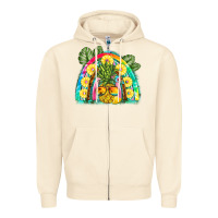 Sandshell pineapple rainbow Zipper Hoodie - BarkalooDesign