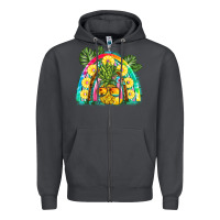 Pineapple Rainbow Zipper Hoodie | Teevron