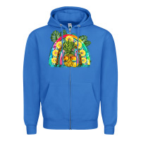 True Royal pineapple rainbow Zipper Hoodie - BarkalooDesign