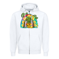 White pineapple rainbow Zipper Hoodie - BarkalooDesign