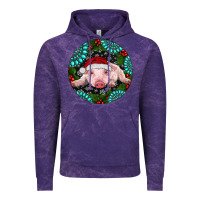 Cloud Purple Baby Pig Christmas Vintage Hoodie - RanaPortraitStore