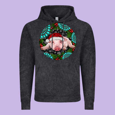 Baby Pig Christmas Vintage Hoodie Designed By Ranaportraitstore