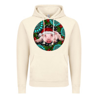 Vintage Artic Baby Pig Christmas Vintage Hoodie - RanaPortraitStore