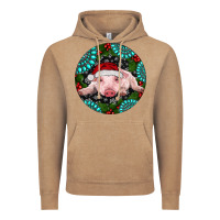 Vintage Coffee Baby Pig Christmas Vintage Hoodie - RanaPortraitStore