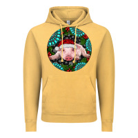 Vintage Mustard Baby Pig Christmas Vintage Hoodie - RanaPortraitStore