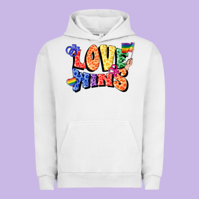 Love Wins Urban Hoodie Designed By Fadigitalartstudio