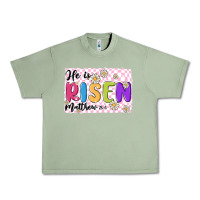 Oil Green checkered risen Urban Heavy Tee - MaliasSmallBusiness