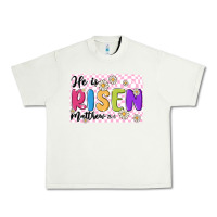 Pistachio checkered risen Urban Heavy Tee - MaliasSmallBusiness