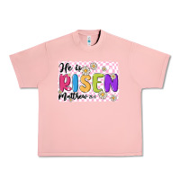 Salmon checkered risen Urban Heavy Tee - MaliasSmallBusiness
