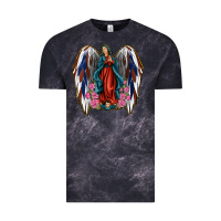 Cloud Black Angel Wing Lady of Guadalupe 4th of July Vintage Tee - Jasminsmagicworld