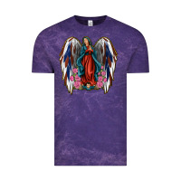 Cloud Purple Angel Wing Lady of Guadalupe 4th of July Vintage Tee - Jasminsmagicworld