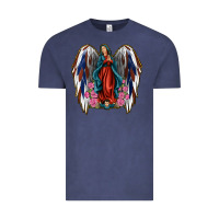 Vintage Denim Angel Wing Lady of Guadalupe 4th of July Vintage Tee - Jasminsmagicworld