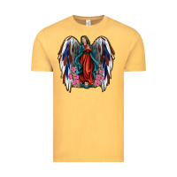 Vintage Mustard Angel Wing Lady of Guadalupe 4th of July Vintage Tee - Jasminsmagicworld
