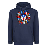 Navy puerto rico sunflower Heavyweight Hoodie - texasbilliewilder
