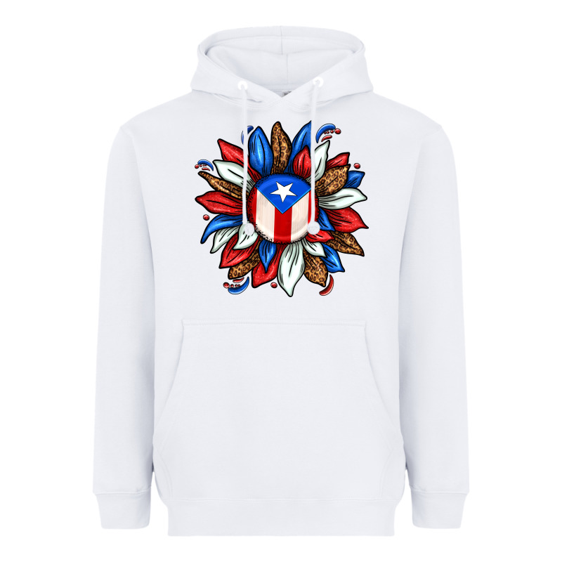 Puerto Rico Sunflower Heavyweight Hoodie by texasbilliewilder | Teevron