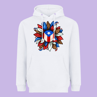 Puerto Rico Sunflower Heavyweight Hoodie Designed By Texasbilliewilder