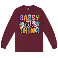 Burgundy sassy little thing Long Sleeve Tee - MaliasSmallBusiness