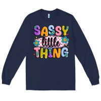 Navy sassy little thing Long Sleeve Tee - MaliasSmallBusiness