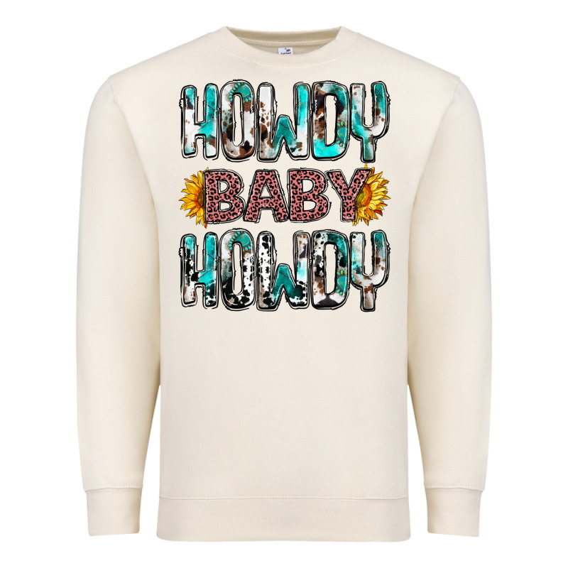 Western Howdy Baby Howdy Premium Sweatshirt by HowdyJamesFarm | Teevron