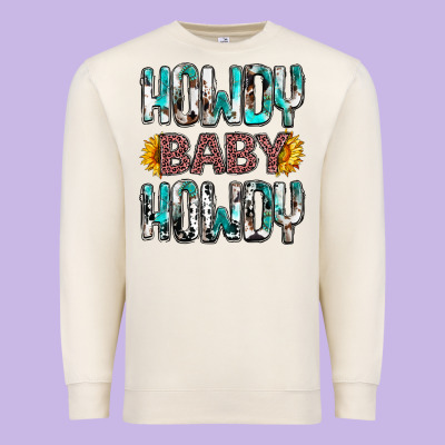 Western Howdy Baby Howdy Premium Sweatshirt Designed By Howdyjamesfarm