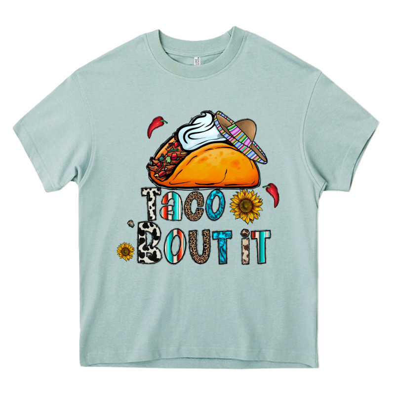 Taco Bout It Heavy Core Tee by CowhideDigitalArt | Teevron