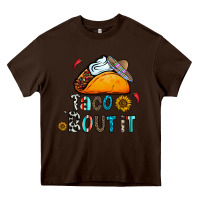 Chocolate Brown taco bout it Heavy Core Tee - CowhideDigitalArt