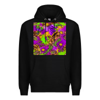 Black Mardi Gras and jester hat seamless pattern Premium Hoodie - HowdyJamesFarm