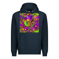 Navy Mardi Gras and jester hat seamless pattern Premium Hoodie - HowdyJamesFarm