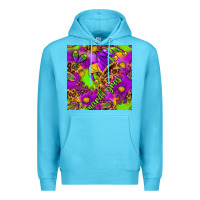Ocean Blue Mardi Gras and jester hat seamless pattern Premium Hoodie - HowdyJamesFarm