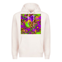 Pale Pink Mardi Gras and jester hat seamless pattern Premium Hoodie - HowdyJamesFarm